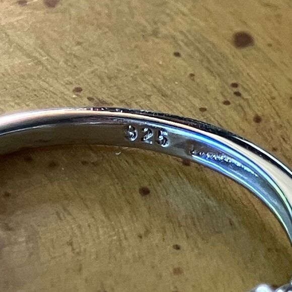 Sky Blue Topaz Larimar Sterling Silver Ring Size 9.75 - Picture 6 of 10